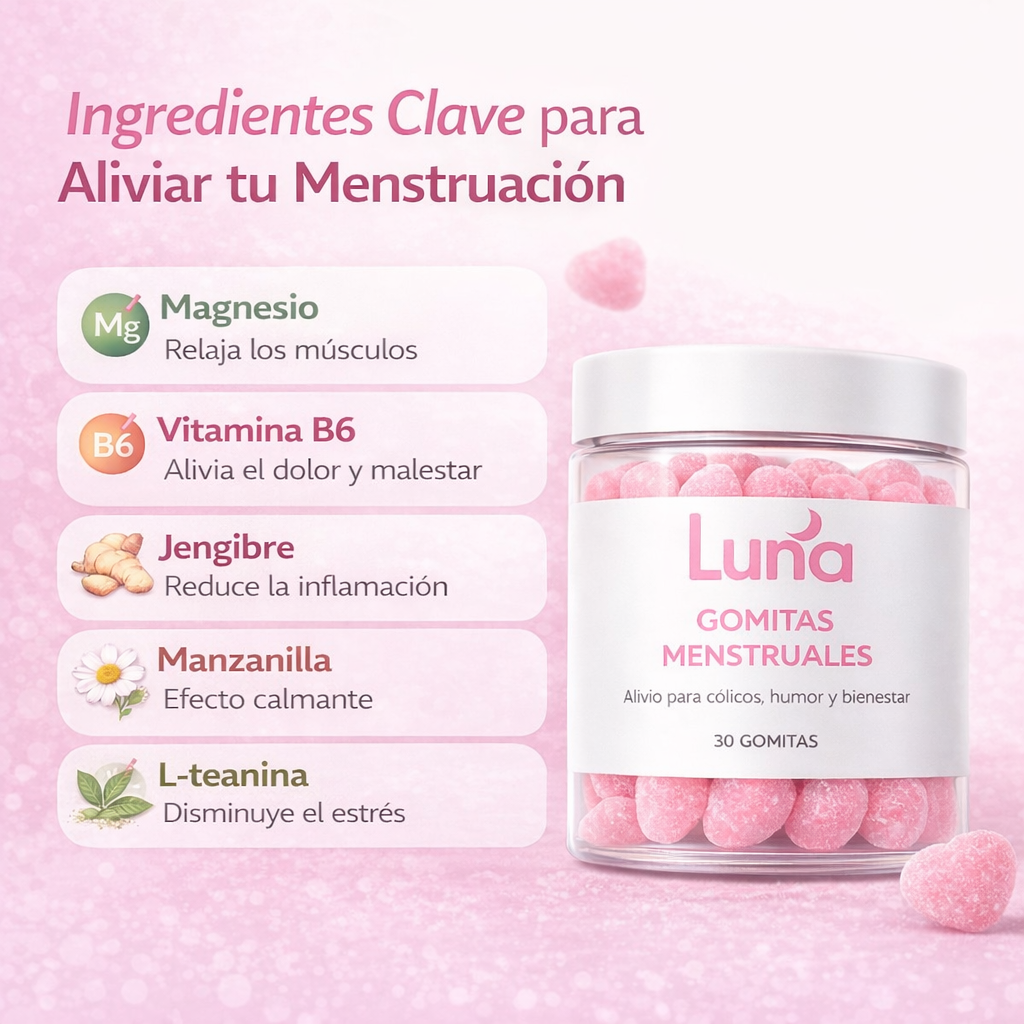 Gomitas LUNA para el dolor menstrual